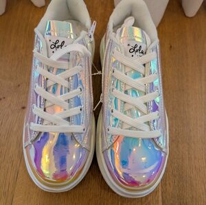 Lola And The Boys Hologram Magic Sneaker, Rainbow